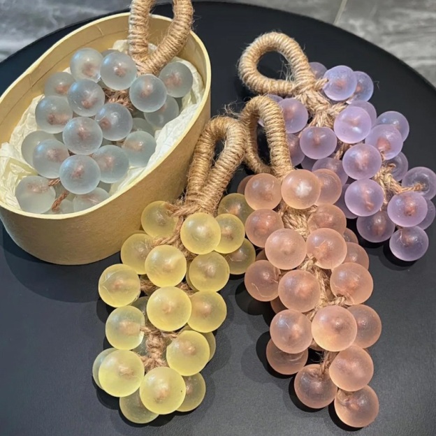Crystal Grape Soap String – Handmade Moisturizing Grape-Shaped Soap for Bathroom Décor & Daily Cleansing