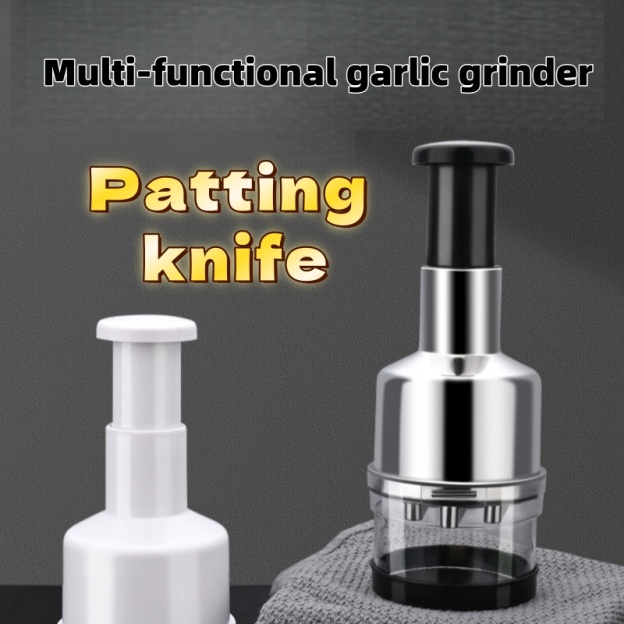 Press & Chop in Seconds – Manual Garlic & Vegetable Chopper with Sharp Stainless Steel Blades