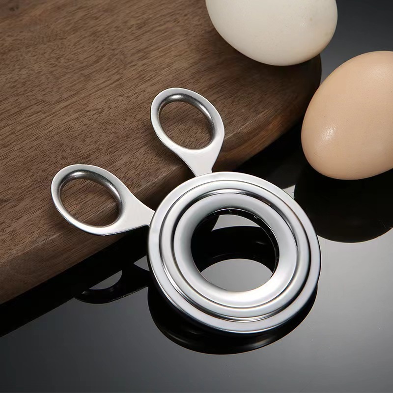 Stainless Steel Egg Topper & Shell Cutter – Easy Egg Cracker Opener with Ergonomic Handle for Soft & Hard Boiled Eggs