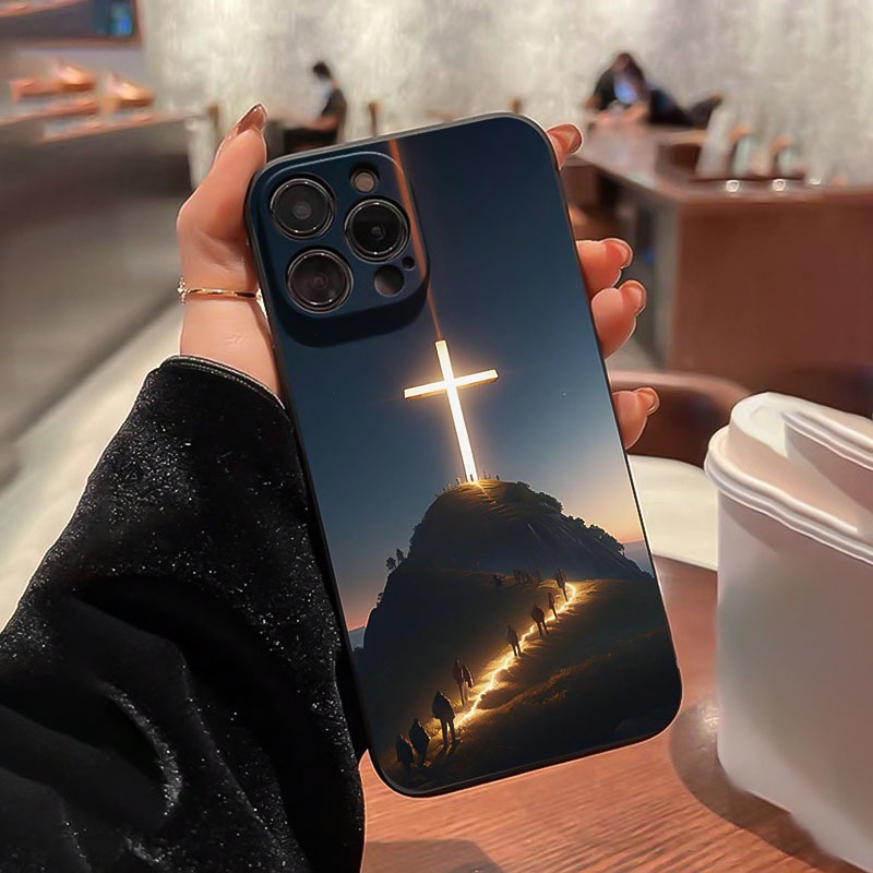 Cross Pattern Shockproof Phone Case Protection