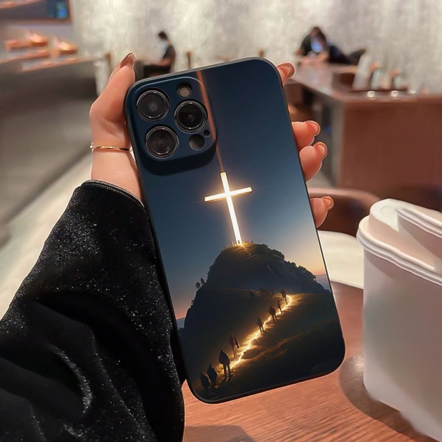 Cross Pattern Shockproof Phone Case Protection