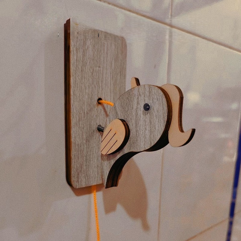 Woodpecker knocking on the doorbell