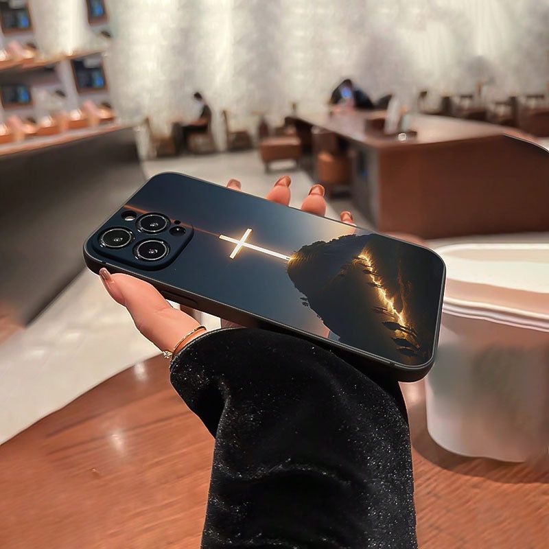 Cross Pattern Shockproof Phone Case Protection