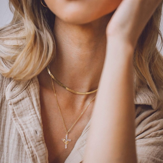 Crowned Faith Cross Necklace