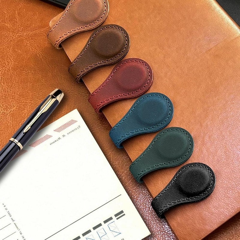 Luxury Leather Magnetic Bookmarks – Strong Hold Page Markers for Book Lovers
