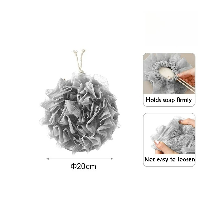 2-in-1 Shower Pouf with Soap Pocket –  Loofah for Rich Lather & Easy Clean