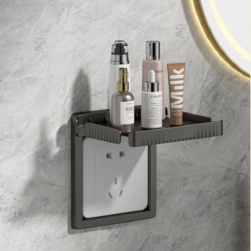 Wall Outlet Storage Shelf – No-Drill Phone Holder & Router Organizer for Home