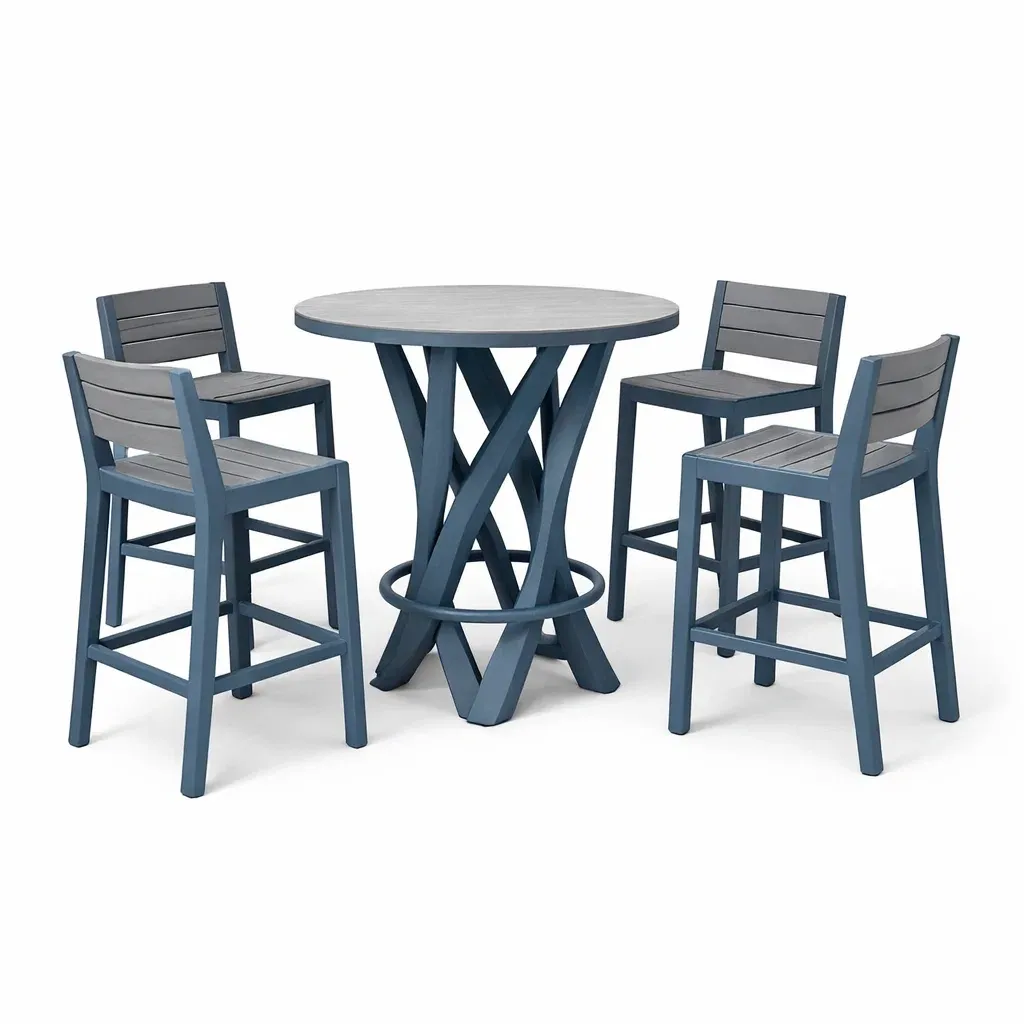 Set tavolo e sgabelli da bar