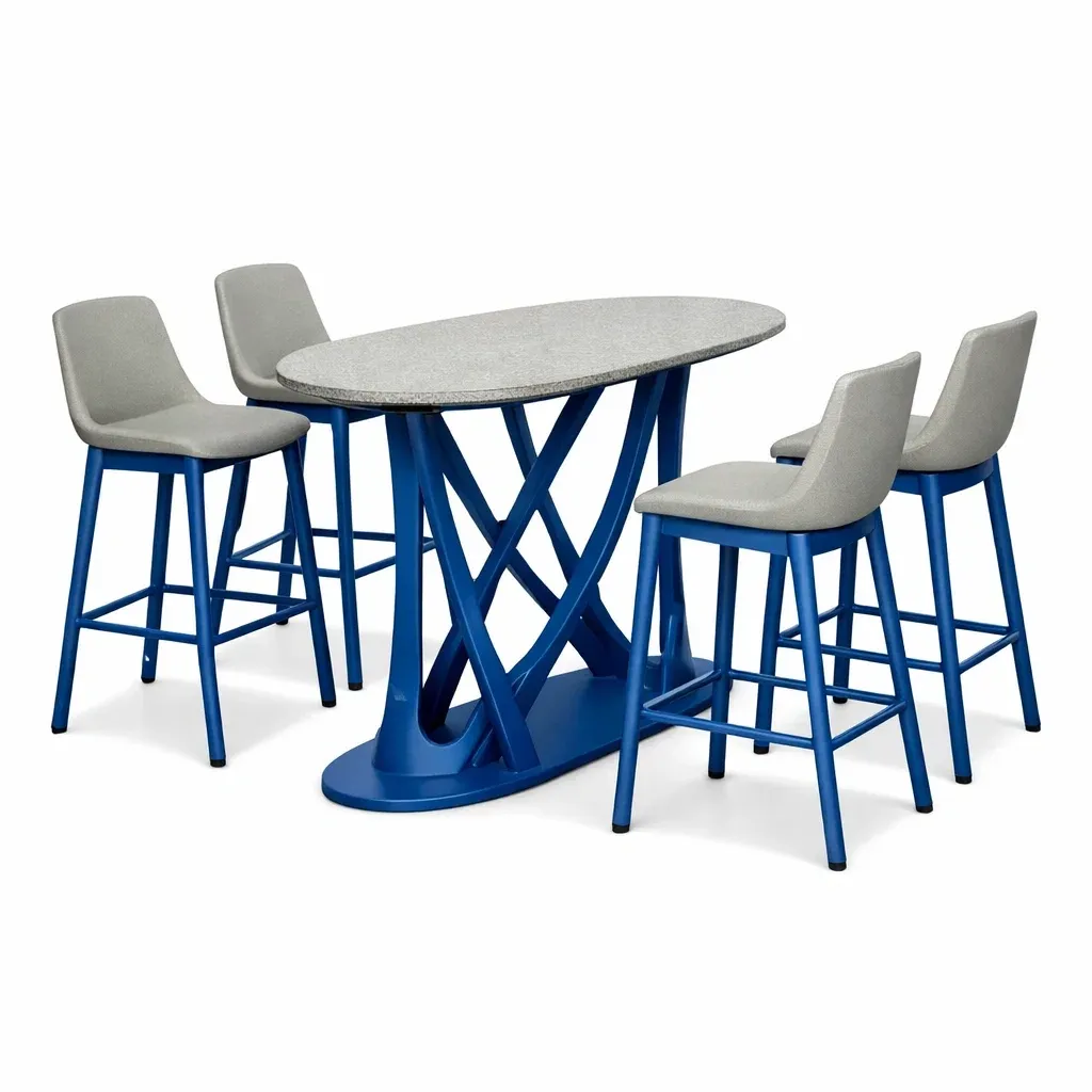 Set tavolo e sgabelli da bar