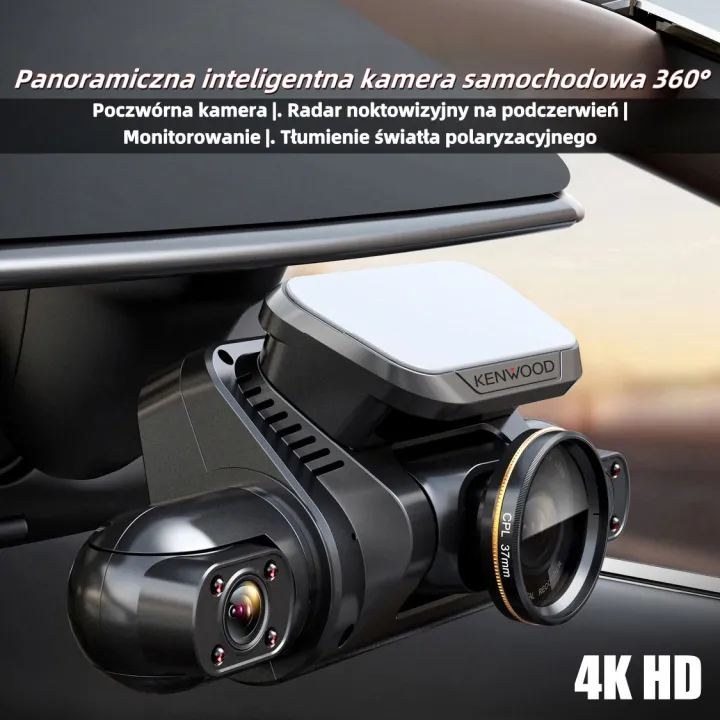 🚗Kenwood Inteligentny Rejestrator Jazdy | Bezprzewodowa Instalacja 🔋 | Ładowanie i Wyjątkowo Długi Czas Czuwania ⏱️