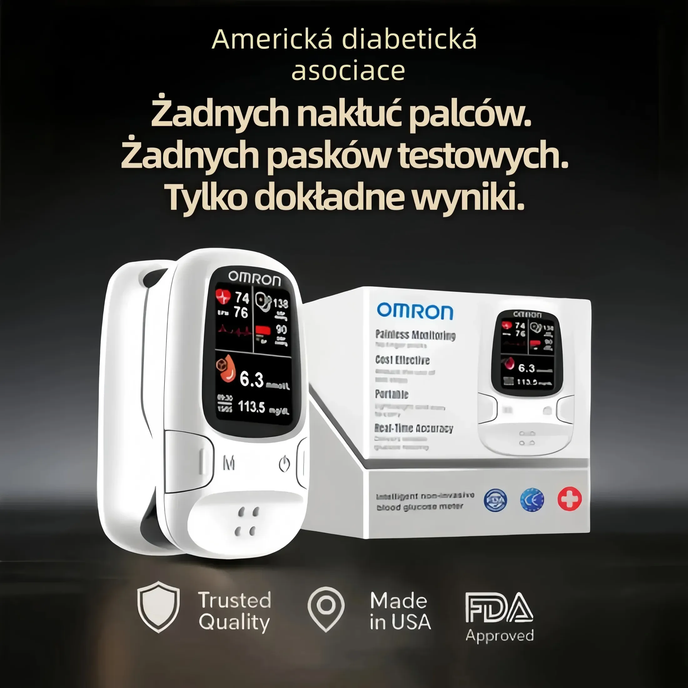 Omron™ prezentuje nowo wprowadzony na rynek nieinwazyjny inteligentny glukometr 🔥Wyprodukowano w USA🔥