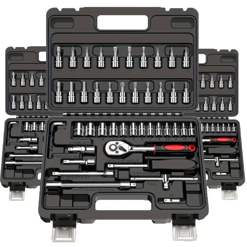 🔧 【Zestaw kluczy grzechotkowych ProMaster ze stali chromowo-wanadowej】 — profesjonalne narzędzia naprawcze, które poradzą sobie z każdą śrubką w samochodach i domach!