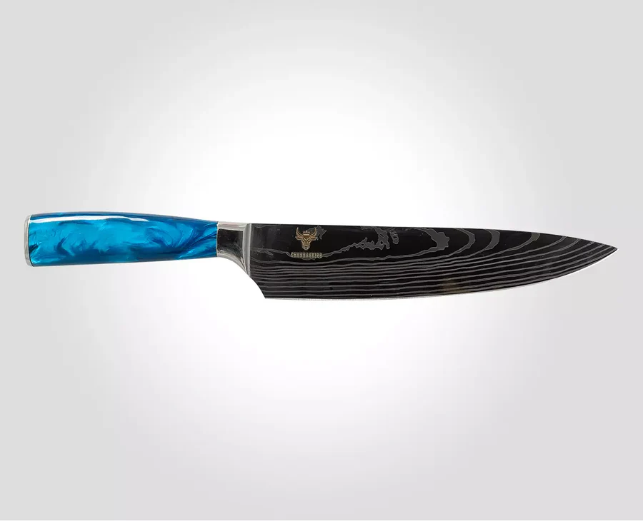 Nóż szefa kuchni 8" Stal Damasceńska Fuego