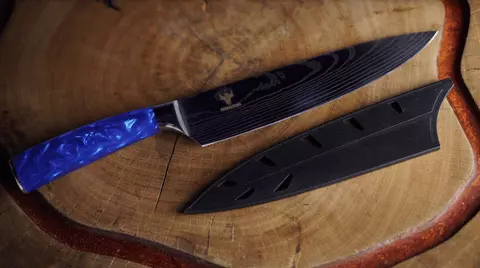 Nóż szefa kuchni 8" Stal Damasceńska Fuego