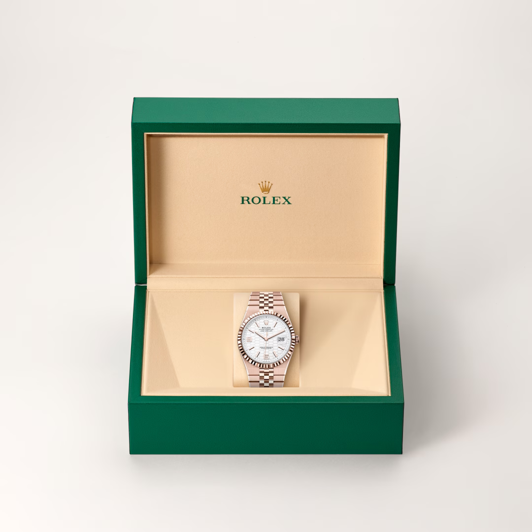 Rolex Land-Dweller Oyster, 40 mm, zlatá Everose