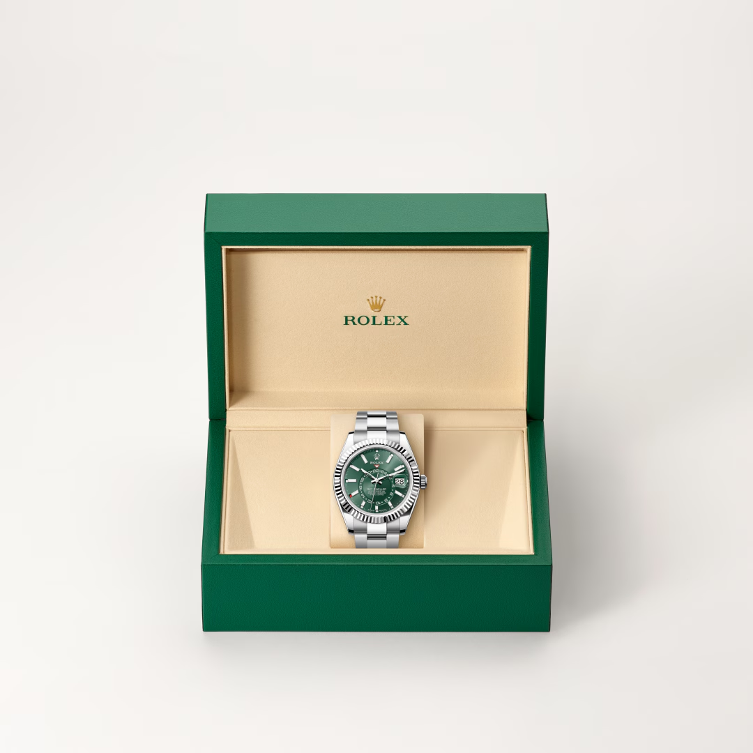 Rolex Sky-Dweller Oyster, 42 mm, ocel Oyster a bílé zlato