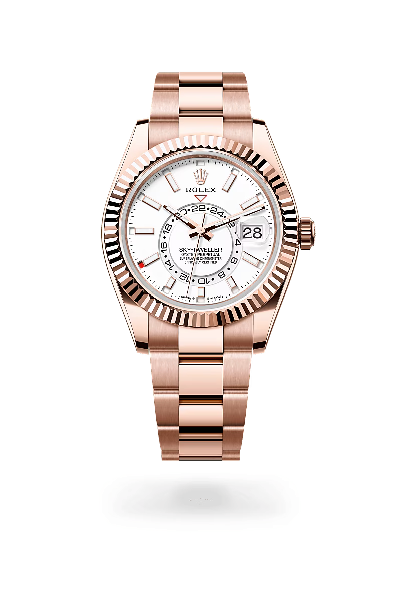 Rolex Sky-Dweller Oyster, 42 mm, zlatá Everose