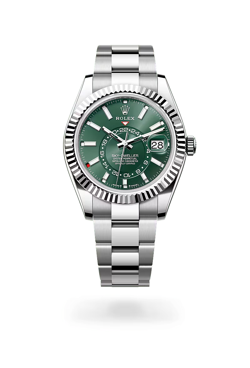 Rolex Sky-Dweller Oyster, 42 mm, ocel Oyster a bílé zlato