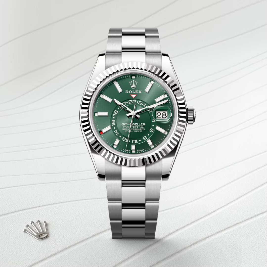 Rolex Sky-Dweller Oyster, 42 mm, ocel Oyster a bílé zlato