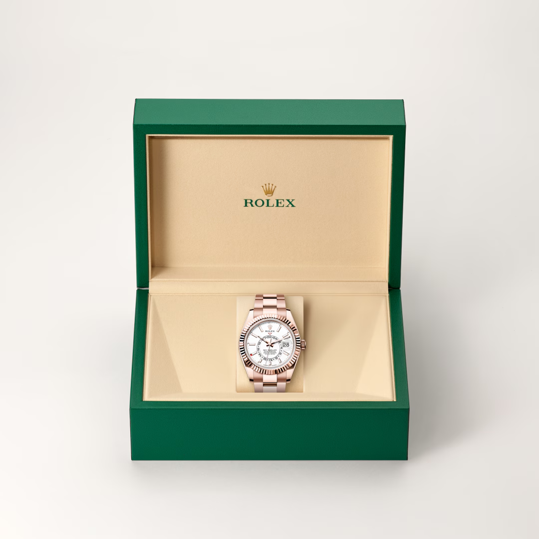 Rolex Sky-Dweller Oyster, 42 mm, zlatá Everose