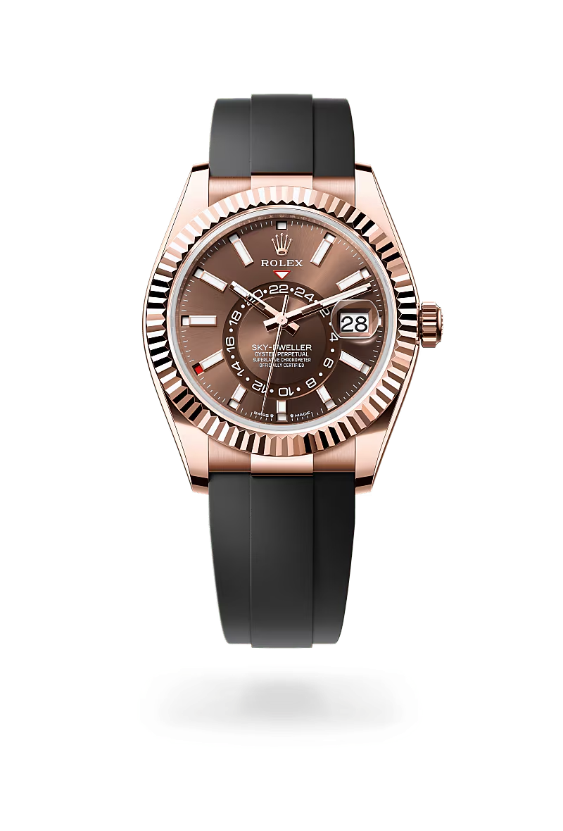 Rolex Sky-Dweller Oyster, 42 mm, zlatá Everose
