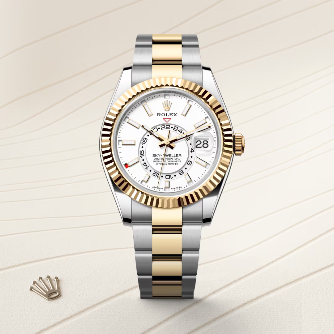 Rolex Sky-Dweller Oyster, 42 mm, ocel Oyster a žluté zlato