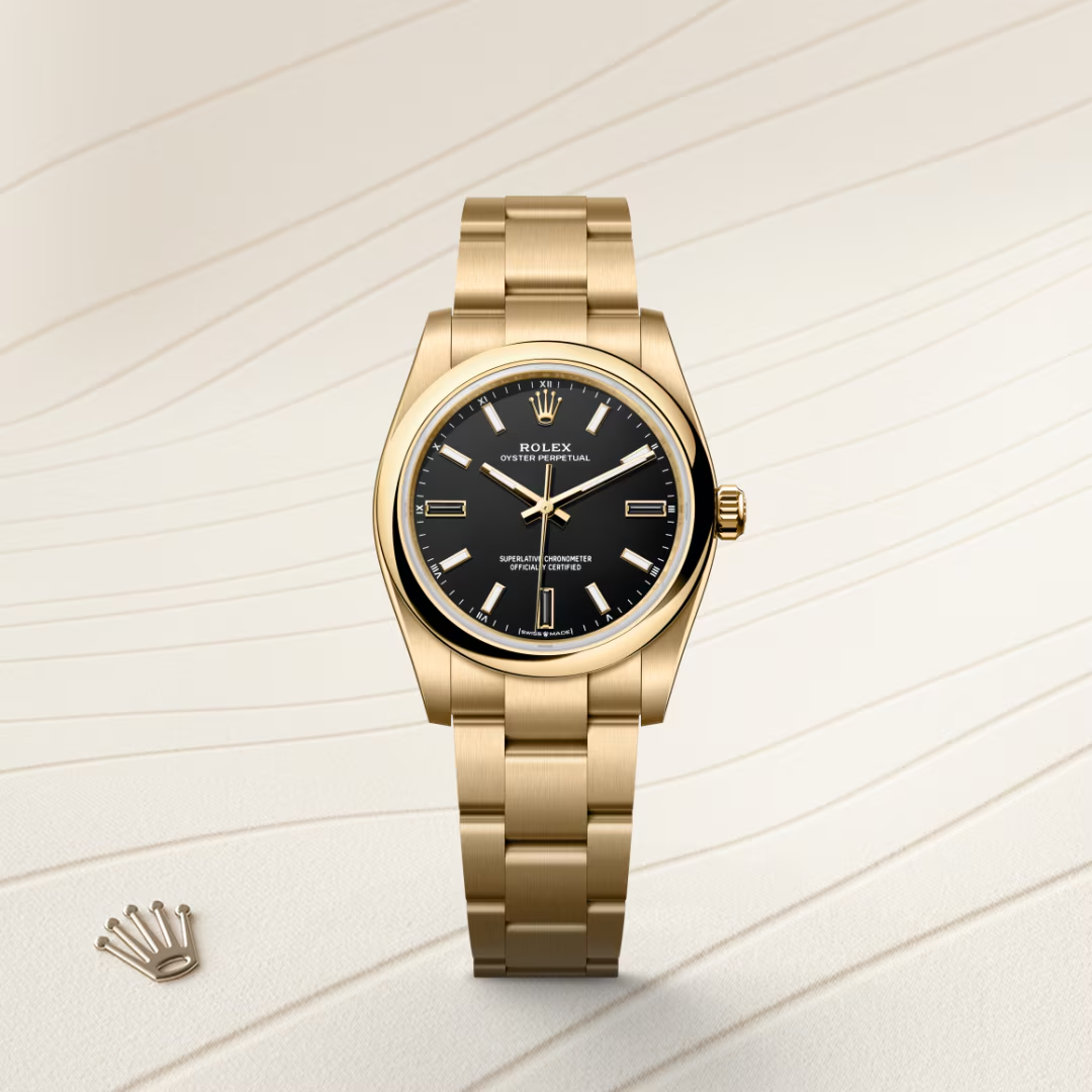Rolex Oyster Perpetual 34 Oyster, 34 mm, žluté zlato