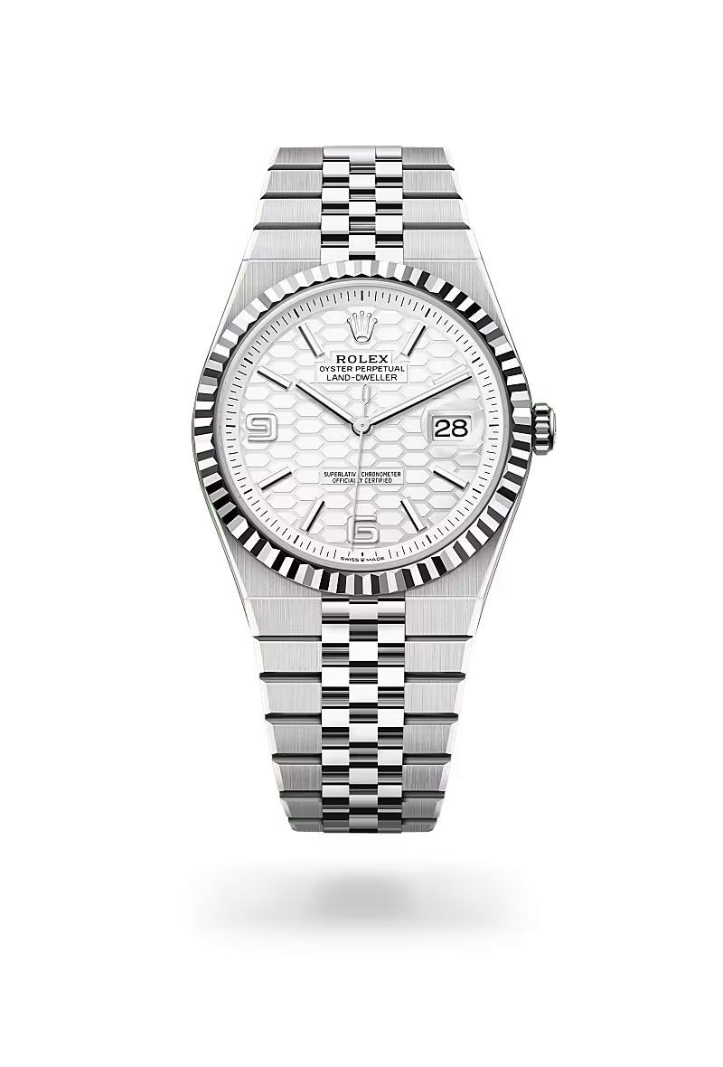 Rolex Land-Dweller Oyster, 40 mm, ocel Oyster a bílé zlato