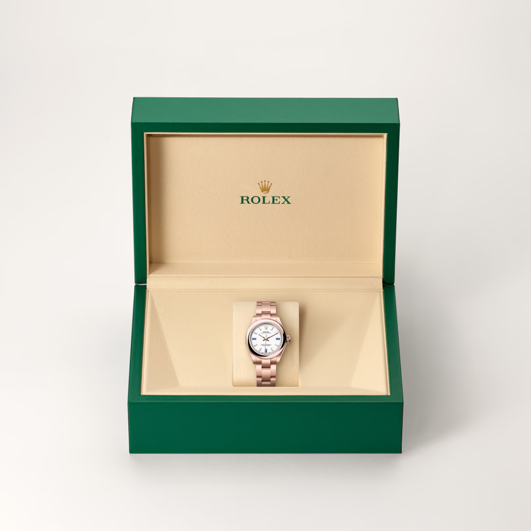 Rolex Oyster Perpetual 28 Oyster, 28 mm, zlatá Everose