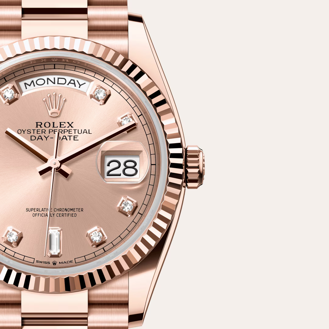 Rolex Day-Date 36 Oyster, 36 mm, zlatá Everose