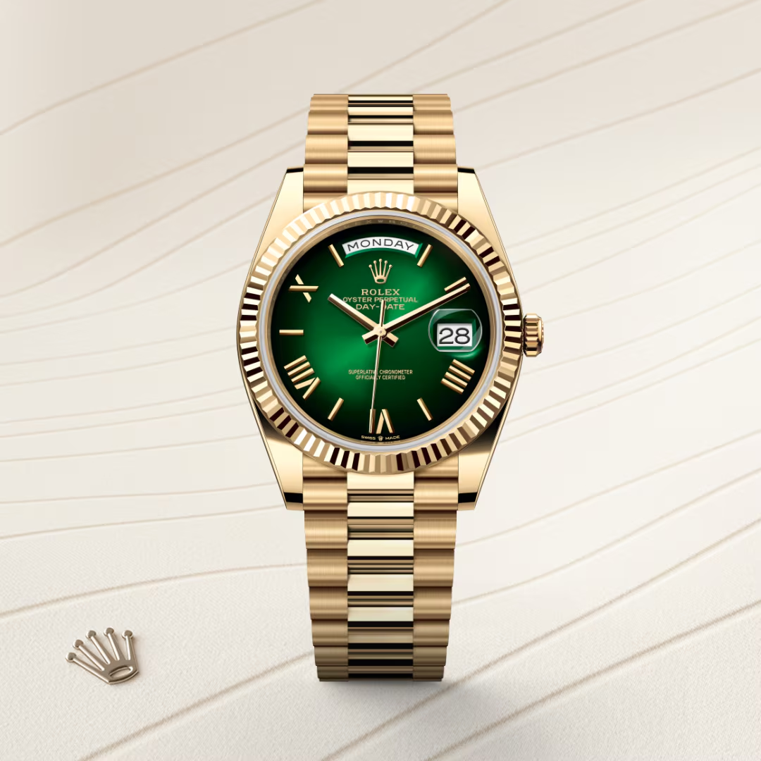 Rolex Day-Date 40 Oyster, 40 mm, žluté zlato
