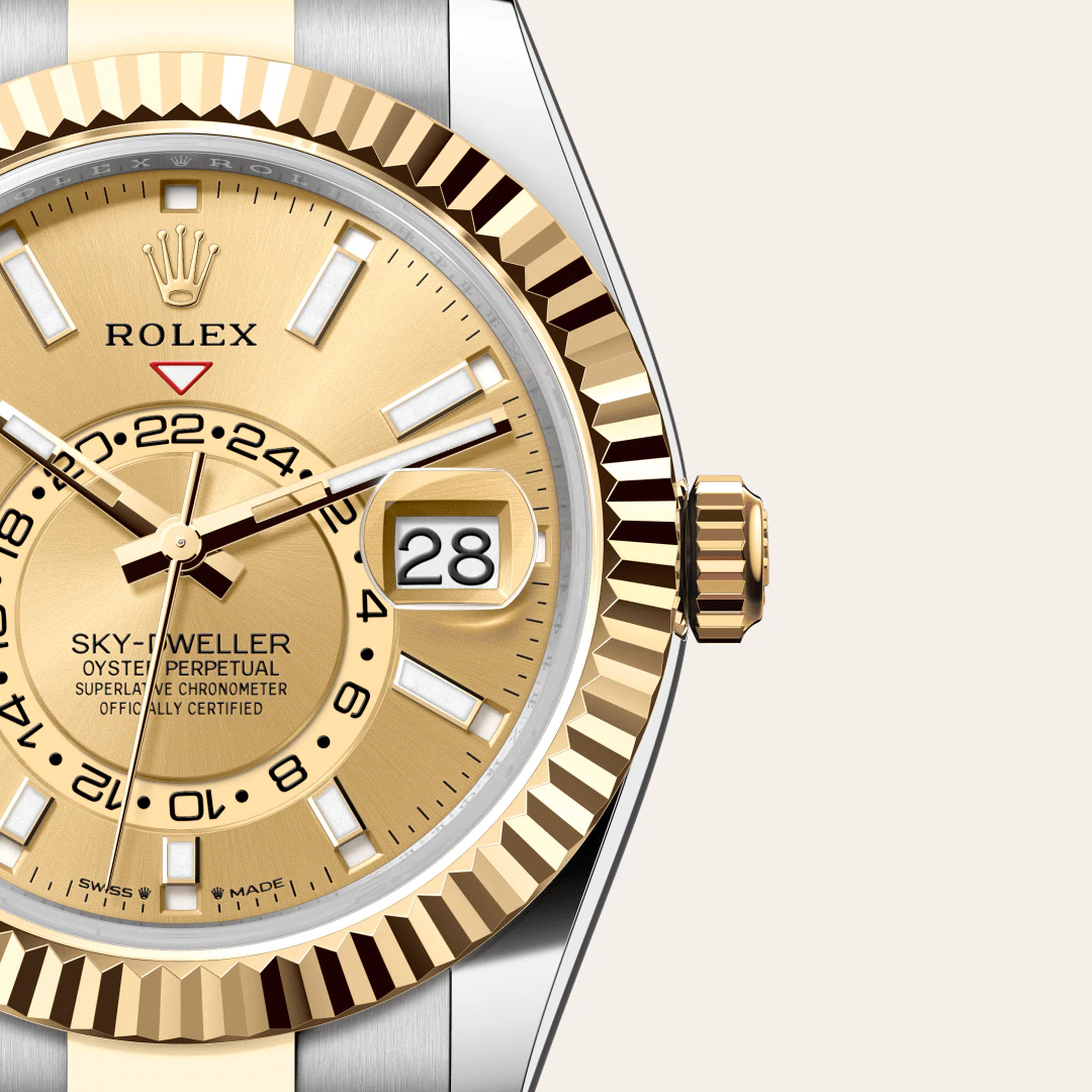 Rolex Sky-Dweller Oyster, 42 mm, ocel Oyster a žluté zlato