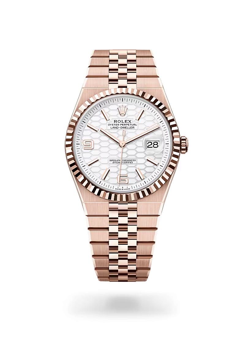 Rolex Land-Dweller Oyster, 40 mm, zlatá Everose