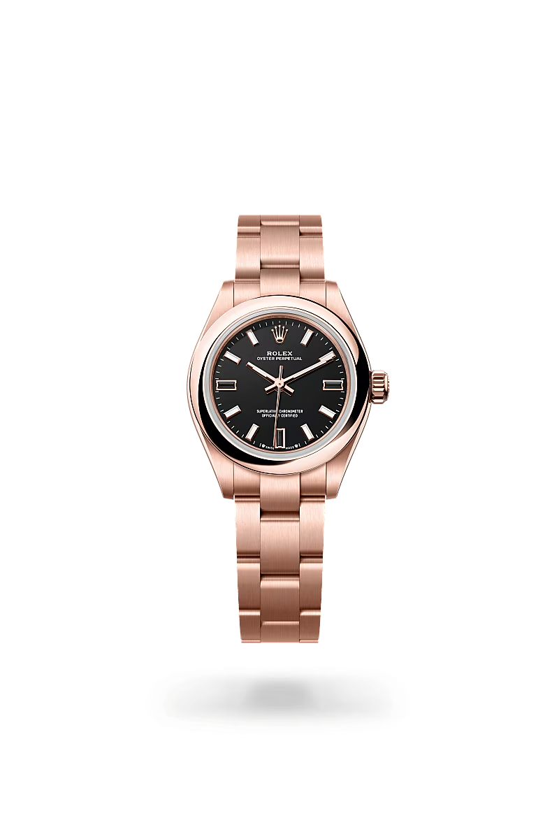 Rolex Oyster Perpetual 28 Oyster, 28 mm, zlatá Everose