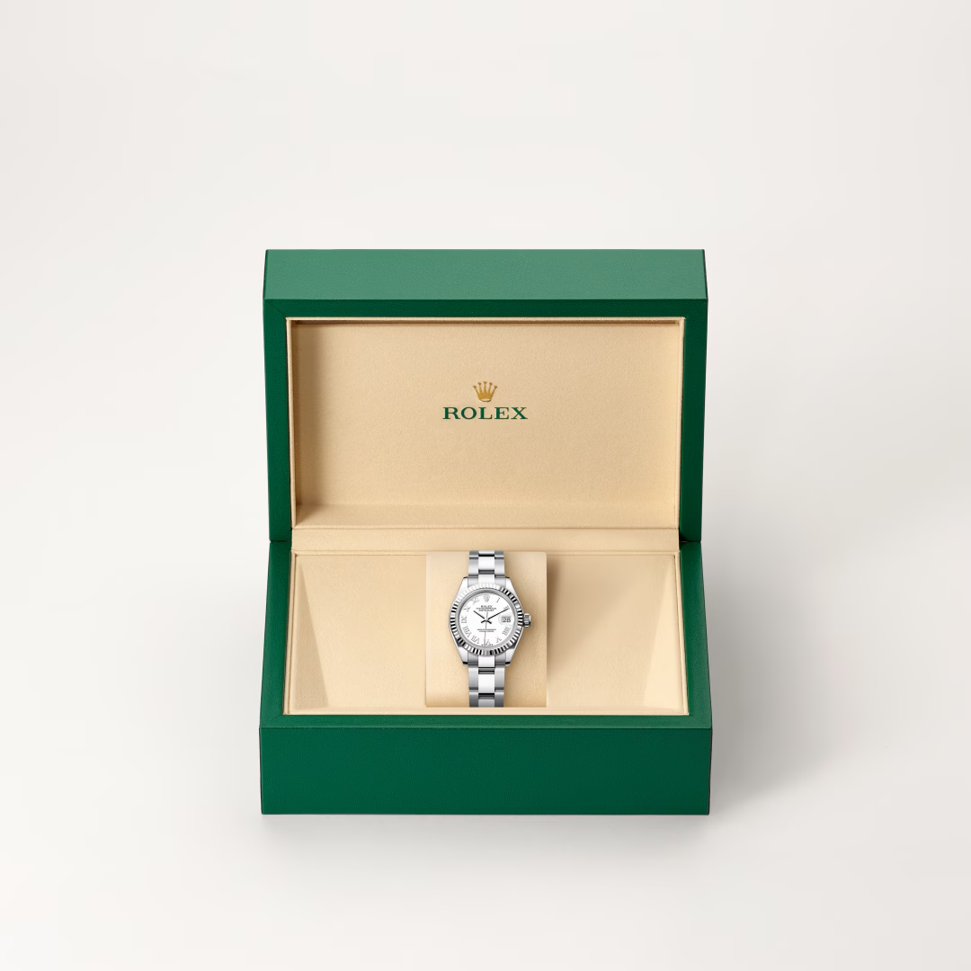 Rolex Lady-Datejust Oyster, 28 mm, ocel Oyster a bílé zlato