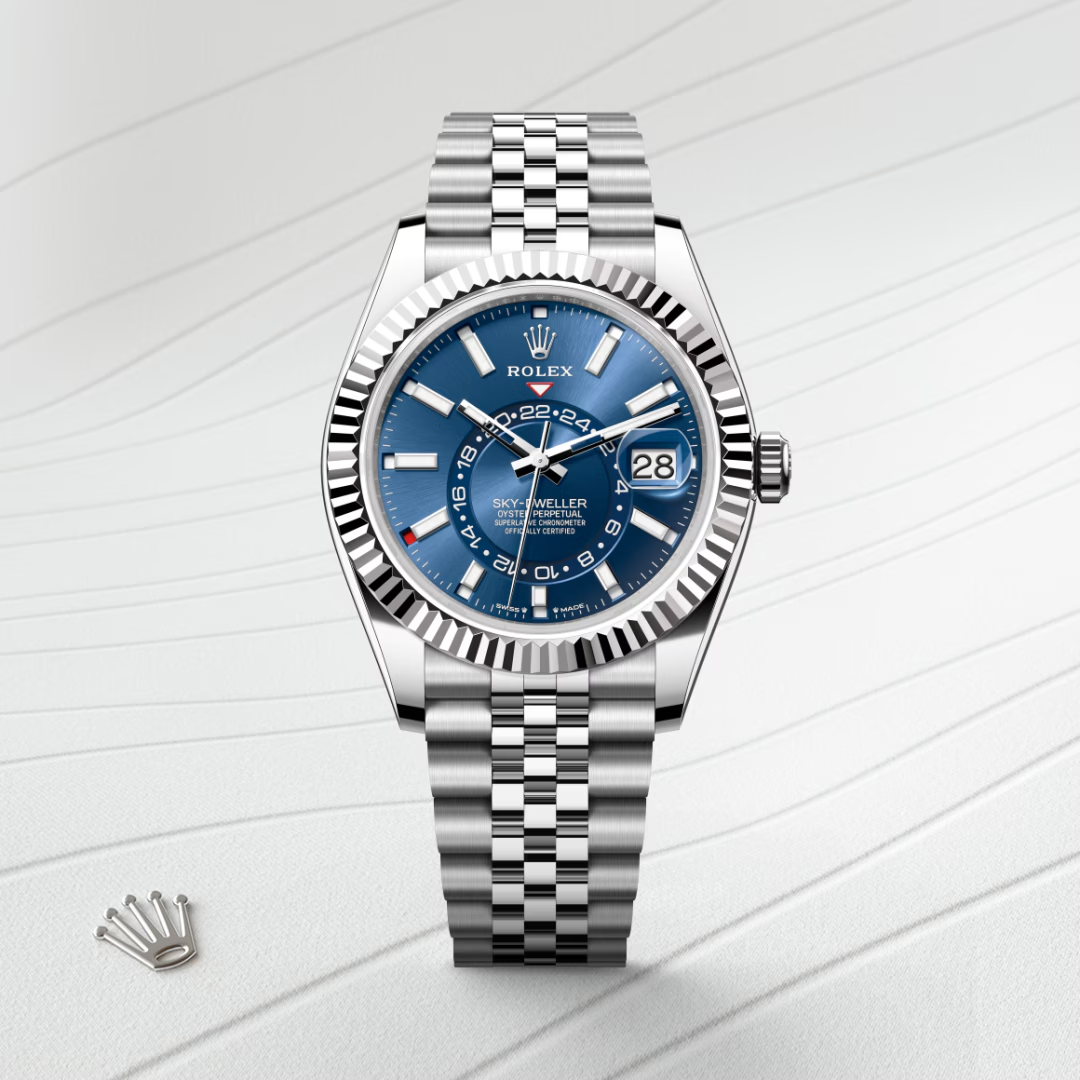 Rolex Sky-Dweller Oyster, 42 mm, ocel Oyster a bílé zlato
