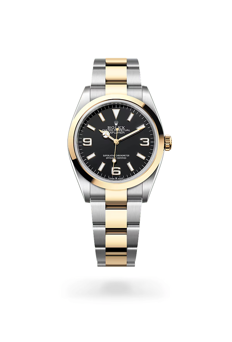 Rolex Explorer Oyster, 36 mm, ocel Oyster a žluté zlato
