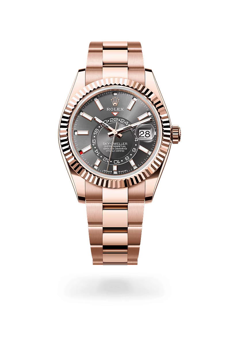 Rolex Sky-Dweller Oyster, 42 mm, zlatá Everose