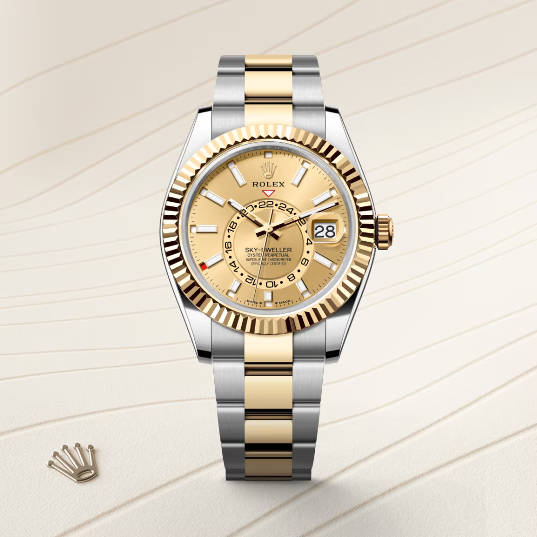 Rolex Sky-Dweller Oyster, 42 mm, ocel Oyster a žluté zlato