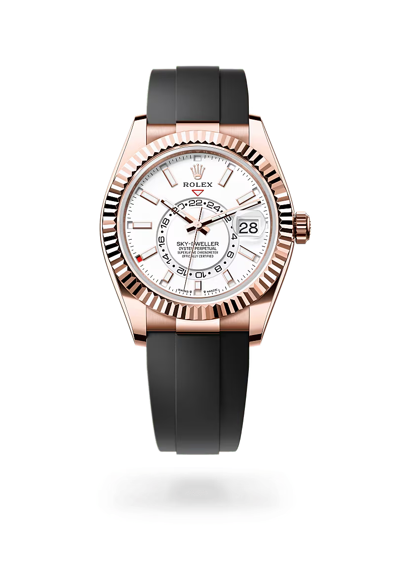 Rolex Sky-Dweller Oyster, 42 mm, zlatá Everose