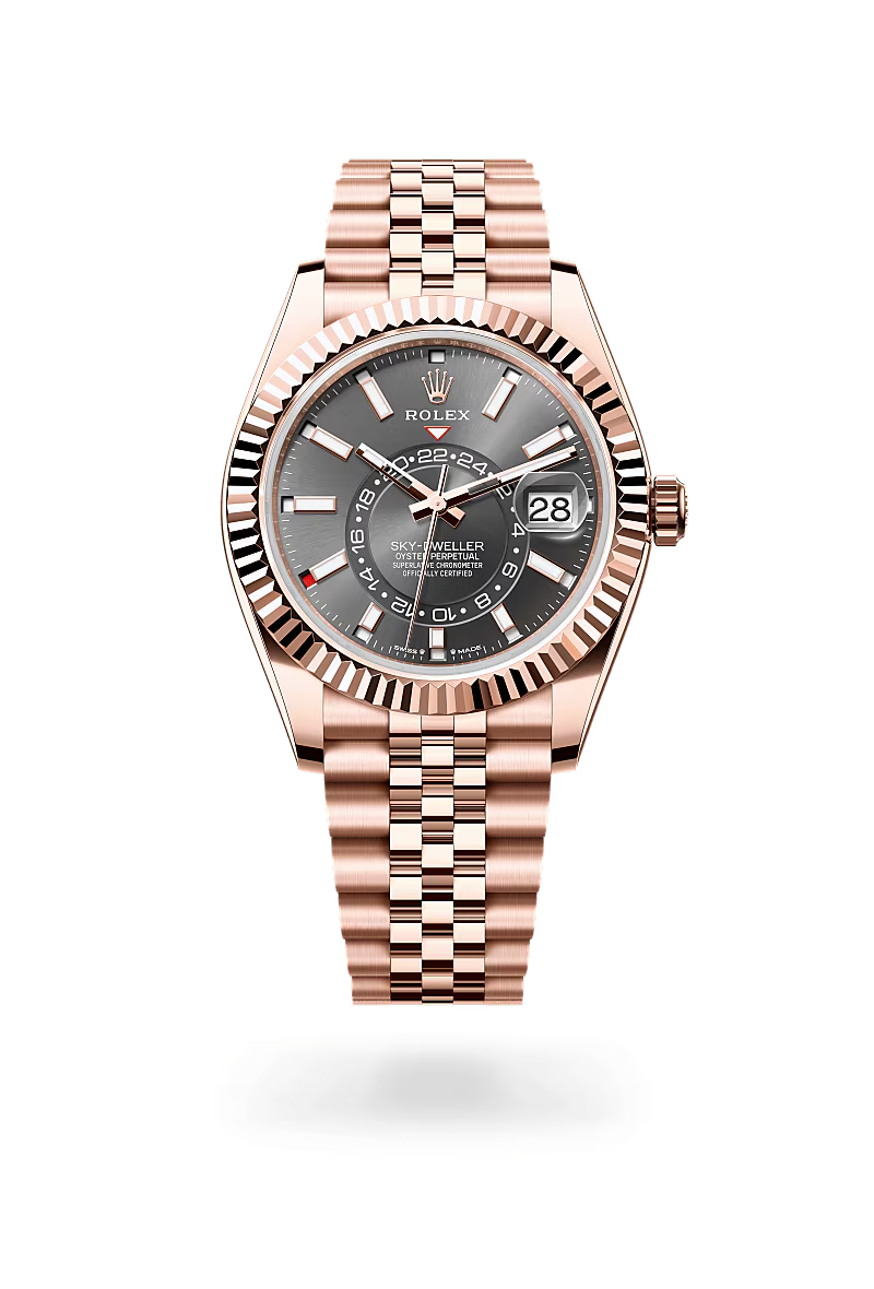 Rolex Sky-Dweller Oyster, 42 mm, zlatá Everose