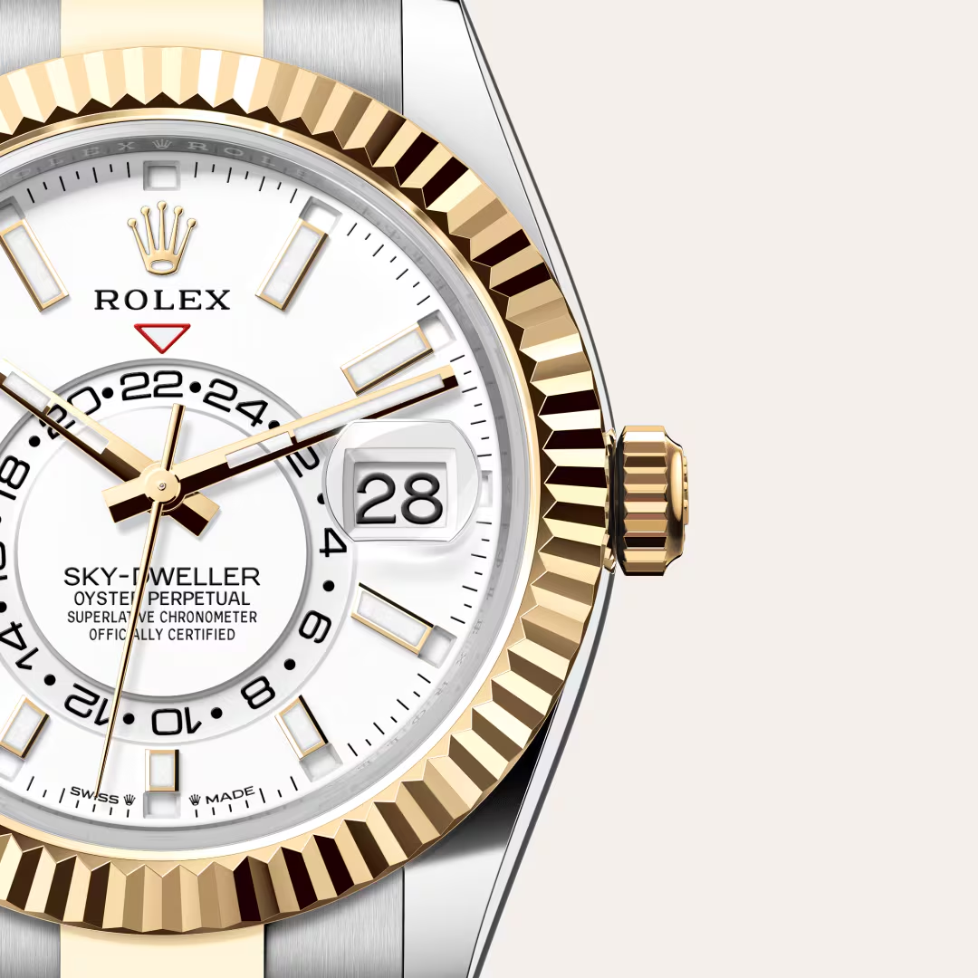 Rolex Sky-Dweller Oyster, 42 mm, ocel Oyster a žluté zlato