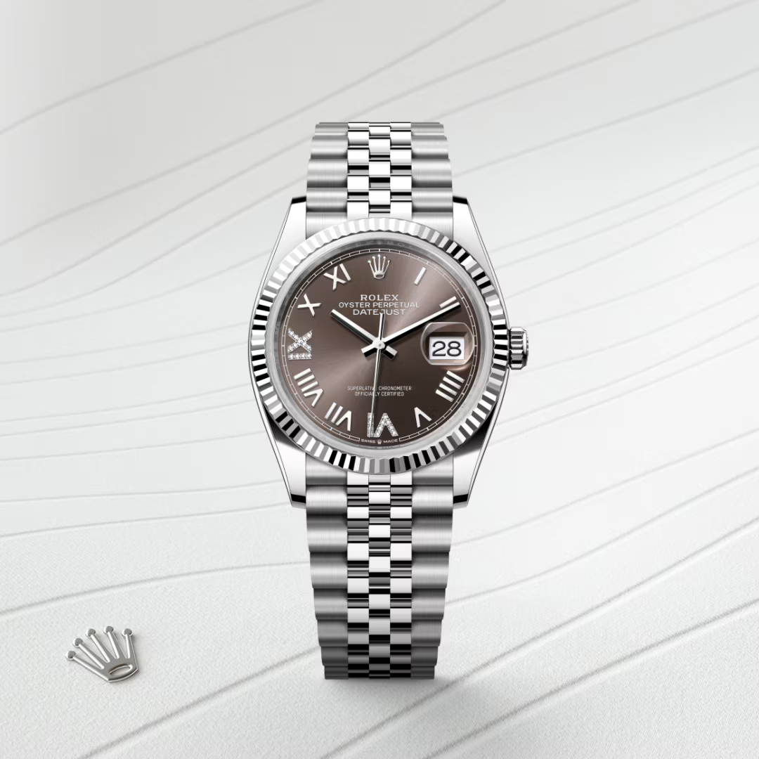 Rolex Datejust 36 Oyster, 36 mm, ocel Oyster a bílé zlato