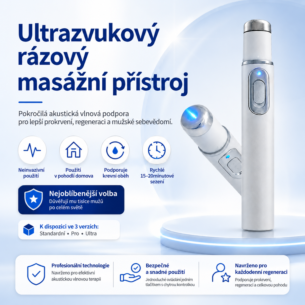 ⚡ Pokročilá terapie rázovou vlnou podporuje sexuální zdraví mužů 💪 a pomáhá zmírnit bolesti svalů, kloubů a šlach 🦵
