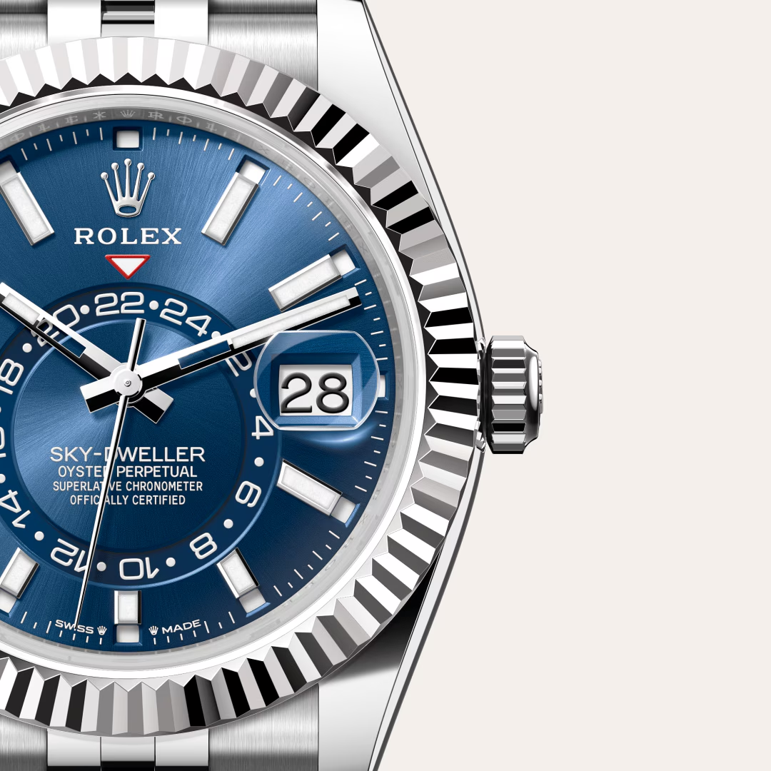 Rolex Sky-Dweller Oyster, 42 mm, ocel Oyster a bílé zlato