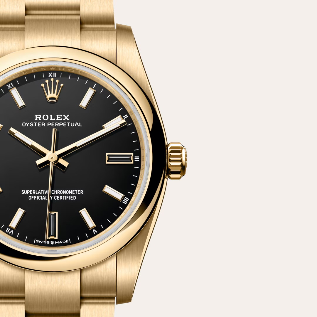 Rolex Oyster Perpetual 34 Oyster, 34 mm, žluté zlato