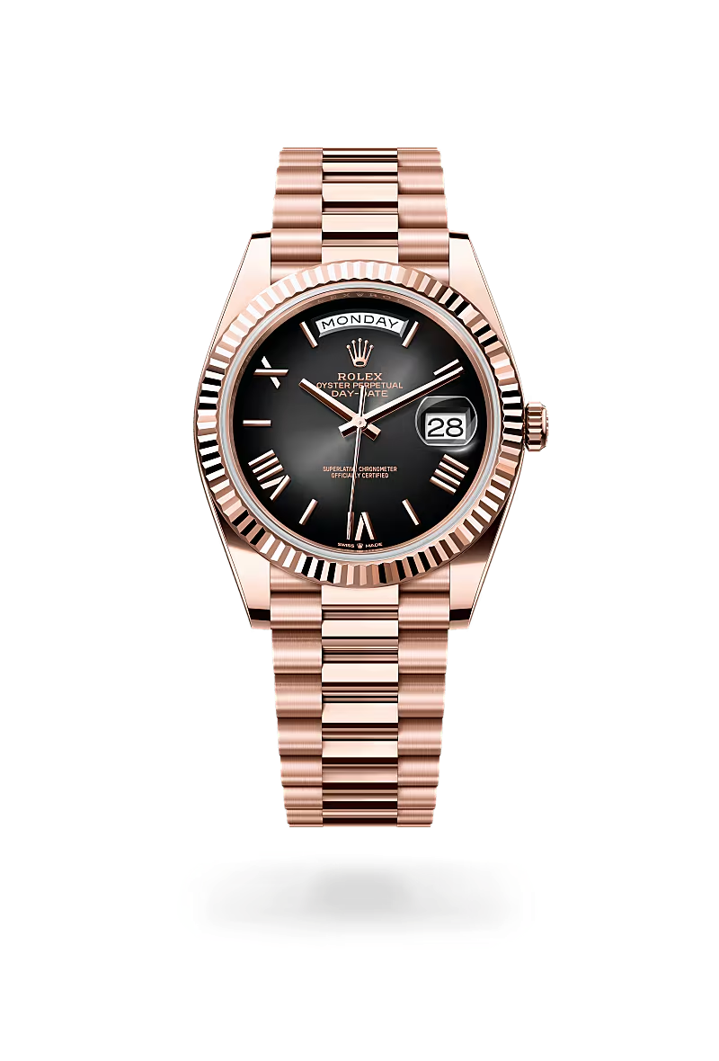 Rolex Day-Date 40 Oyster, 40 mm, zlatá Everose