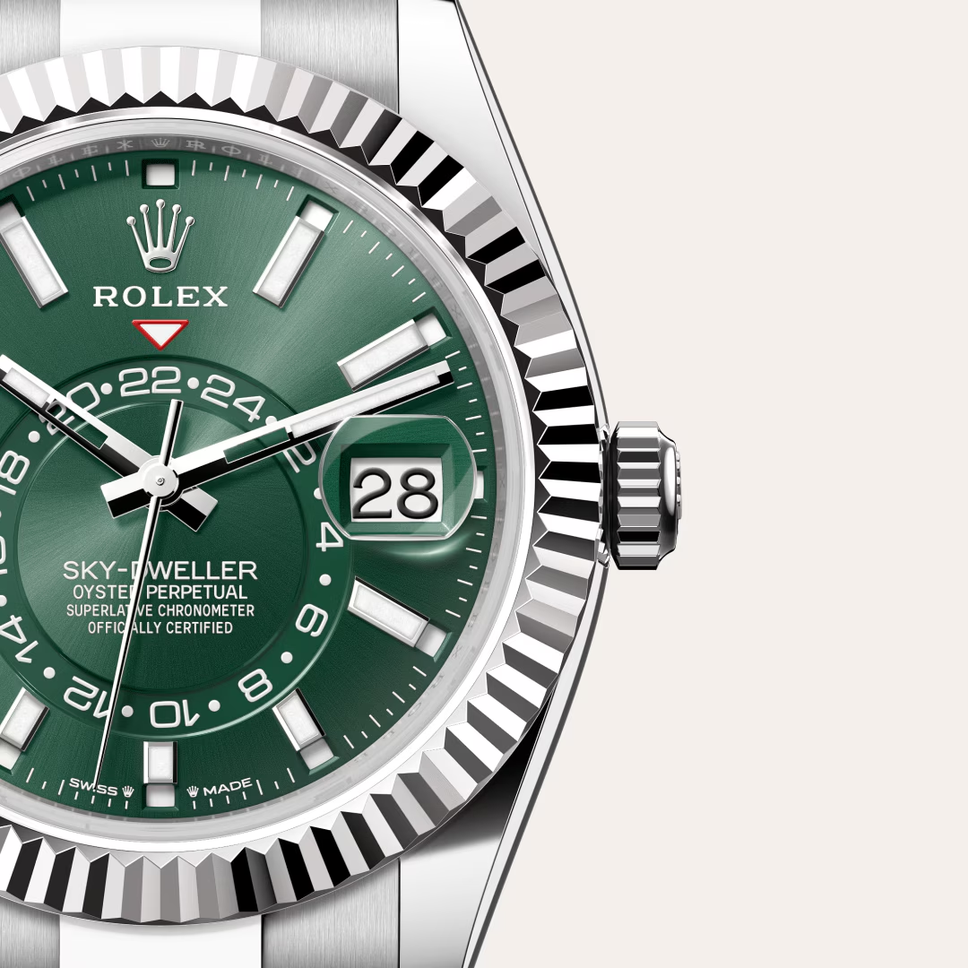 Rolex Sky-Dweller Oyster, 42 mm, ocel Oyster a bílé zlato
