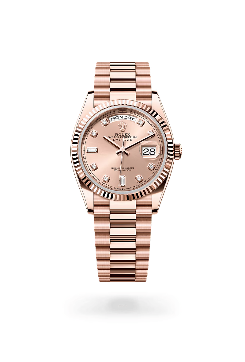 Rolex Day-Date 36 Oyster, 36 mm, zlatá Everose