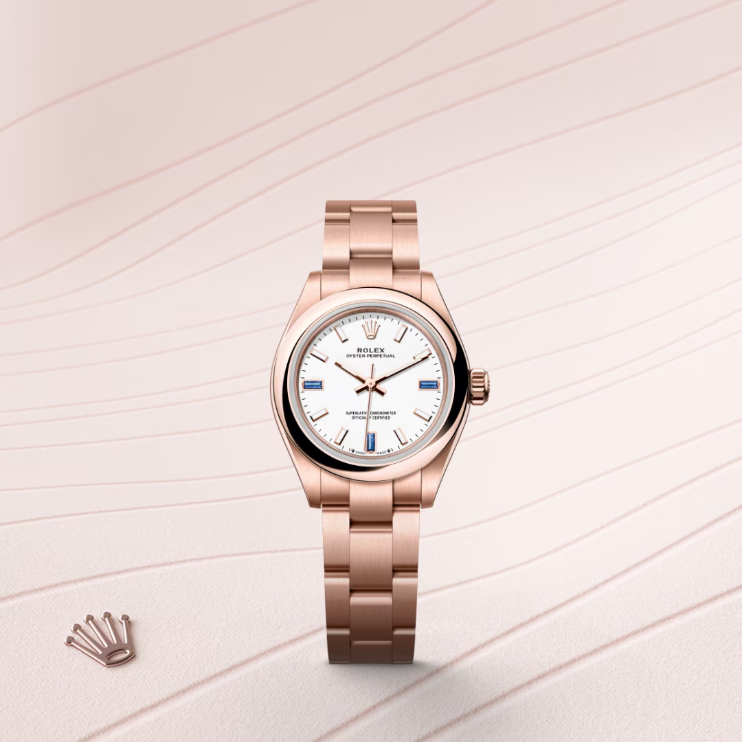 Rolex Oyster Perpetual 28 Oyster, 28 mm, zlatá Everose